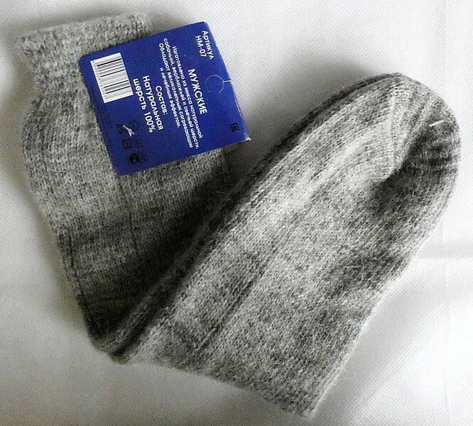 100% Dog Camel Sheep Wool Mix Thermal Coarse Knitted Socks Size EU 41-44 UK 8-10