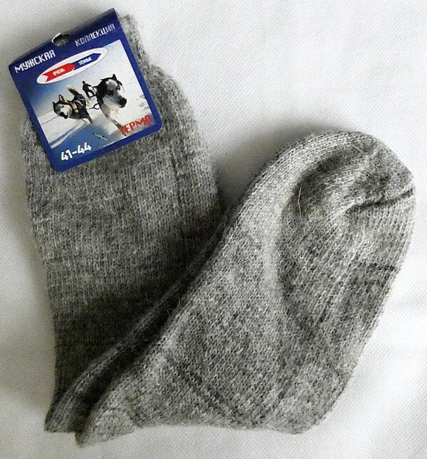 100% Dog Camel Sheep Wool Mix Thermal Coarse Knitted Socks Size EU 41-44 UK 8-10