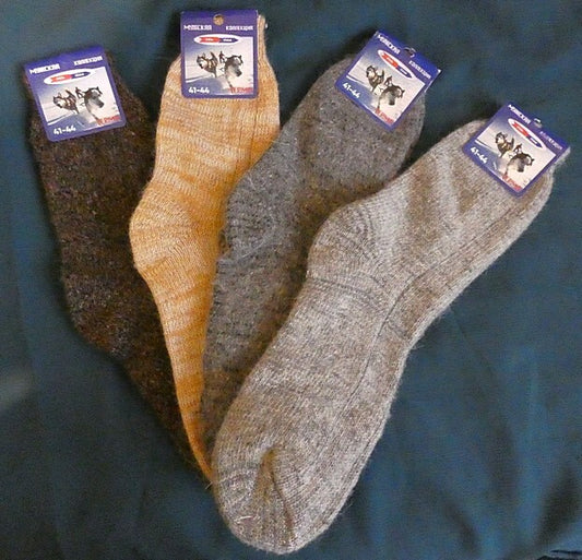 100% Dog Camel Sheep Wool Mix Thermal Coarse Knitted Socks Size EU 41-44 UK 8-10