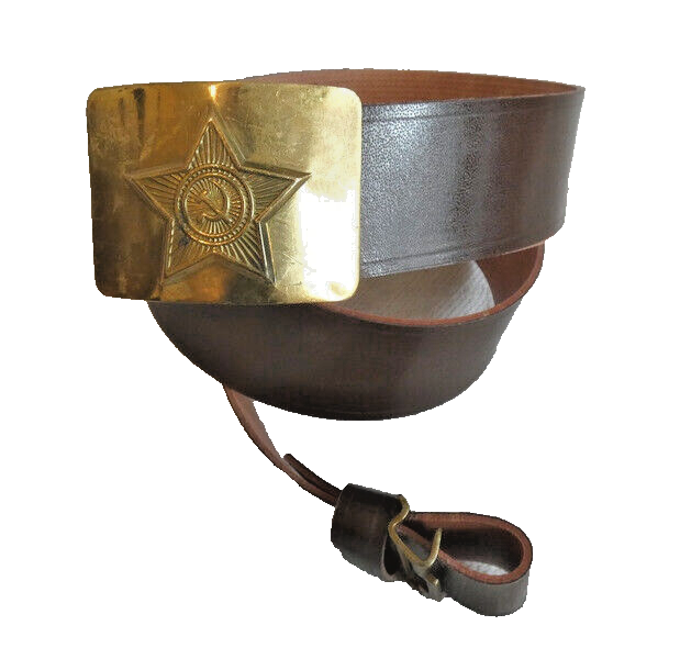 Soviet Russian Army Belt Leatherette Brass Buckle USSR Original