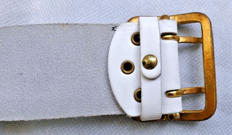 Original Russian Army Navy Officers White Leather Belt Brass Buckle AO BTK Grupp