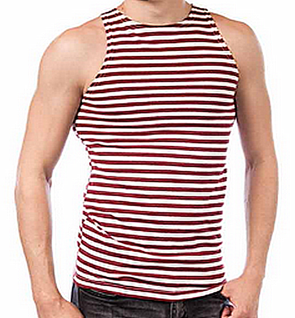 Russian Telnyashka Military Vest Sleeveless T-Shirt Woven 100% Cotton Original