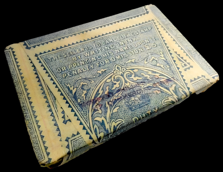 Antique British DELUXE Quality Playing Cards Gold Edger Fabric Finish Sealed