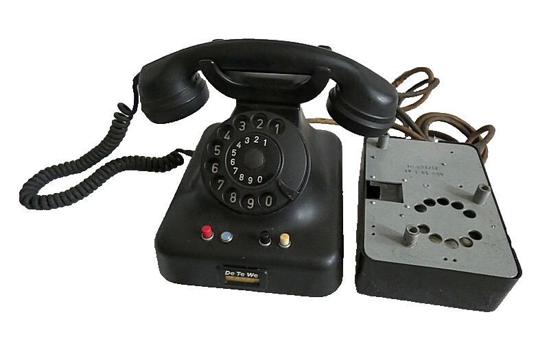 DeTeWe Deutsche Telephonwerk Rotary Dial Bakelite Telephone Vintage Original