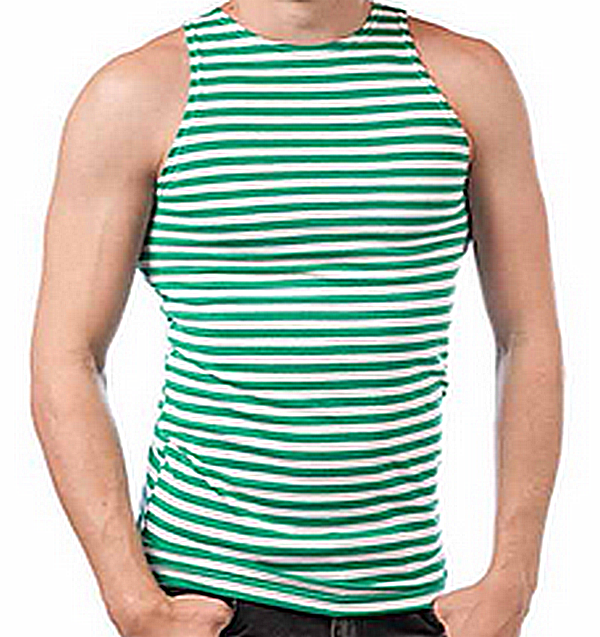 Russian Telnyashka Military Vest Sleeveless T-Shirt Woven 100% Cotton Original