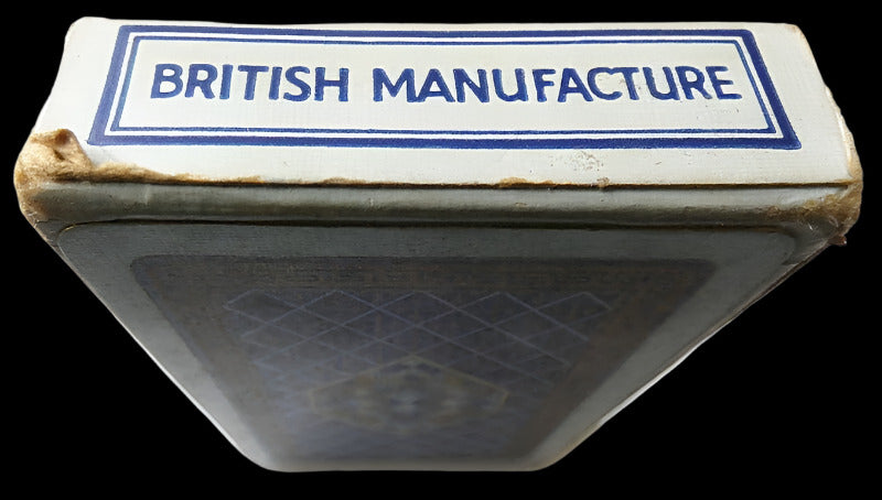 Antique British DELUXE Quality Playing Cards Gold Edger Fabric Finish Sealed
