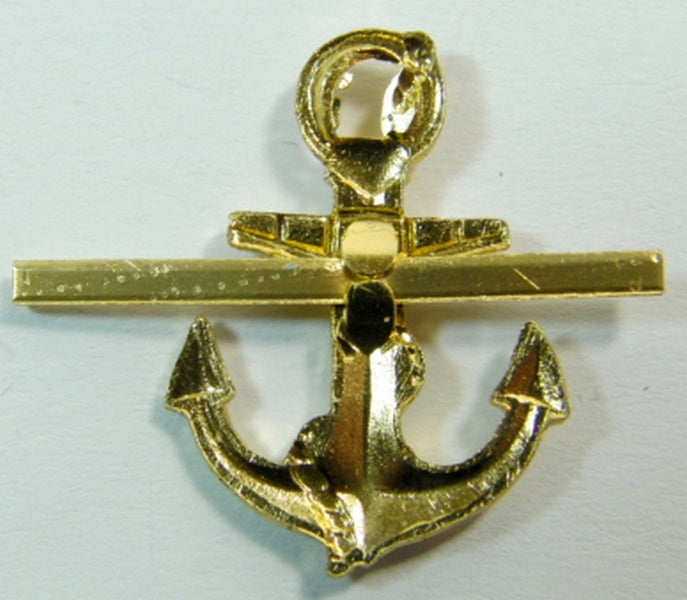 Russian Navy Uniform Badge - Naval Anchor 23mm - Gold Colour Metal - New