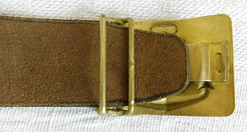 Real USSR Soviet Russian Navy Black Leather Belt Brass Buckle Leningrad Marxist