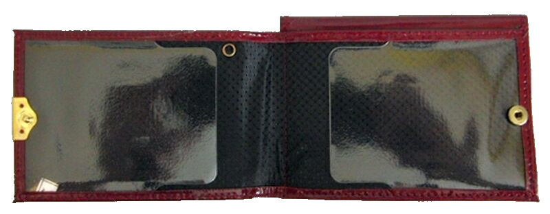 Russian FSB KGB Real Leather ID and Documents Holder, Original with Metal Badge