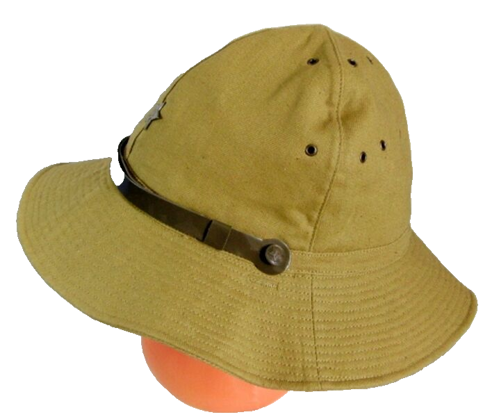 Soviet Army Afghanistan War Uniform Panama Hat with original Green Star steel badge