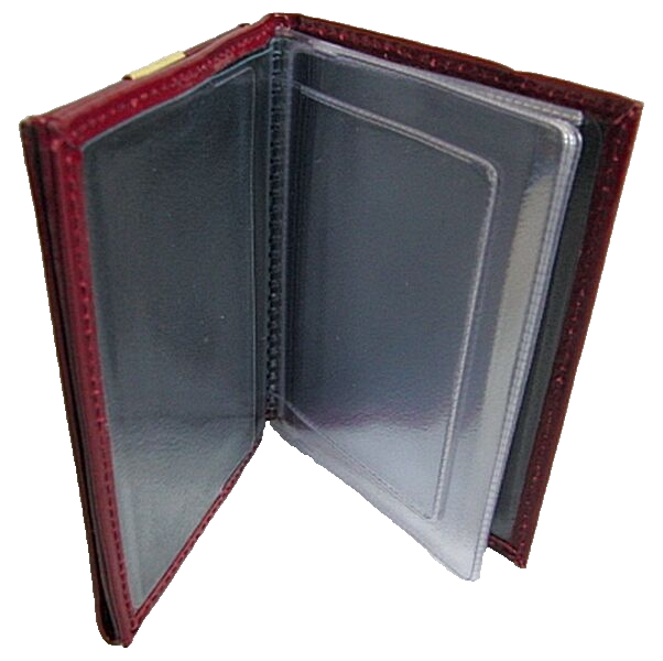 Russian FSB KGB Real Leather ID and Documents Holder, Original with Metal Badge