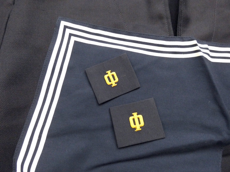 Original Russian Navy Sailor Uniform Dark Blue FLANKA Shirt + Guys + Shoulder Boards Set