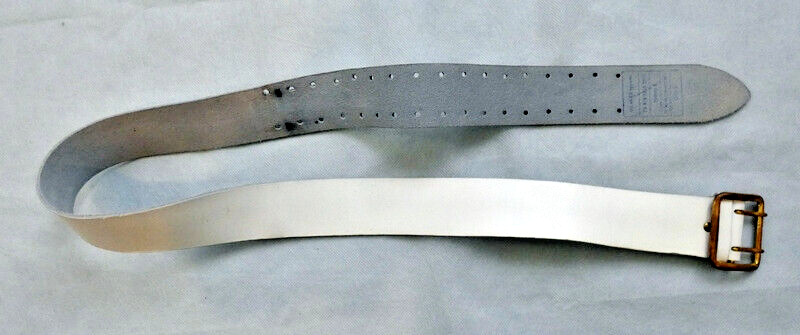 Original Russian Army Navy Officers White Leather Belt Brass Buckle AO BTK Grupp