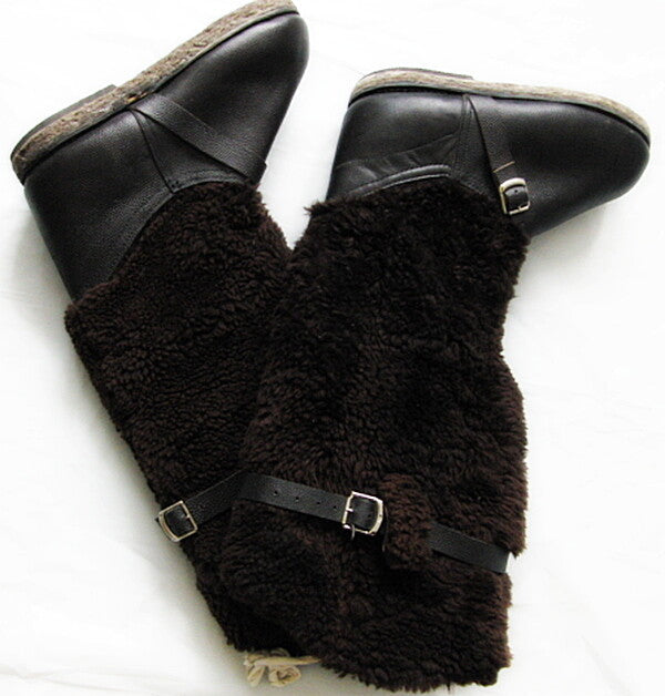 Soviet Russian Air Force High Fur Pilot Arctic UNTY Boots 100% Sheepskin Leather