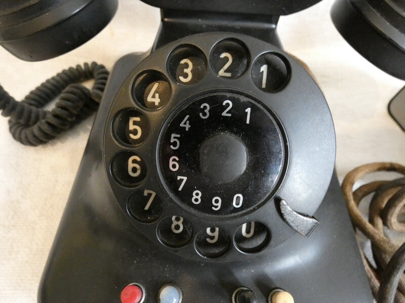 DeTeWe Deutsche Telephonwerk Rotary Dial Bakelite Telephone Vintage Original