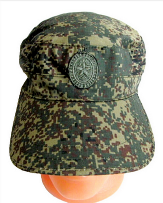 Russian Army Military Digital Flora EMR Camo Cap Hat Embroidered Badge Pocket