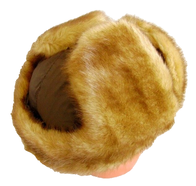 Genuine Russian Faux Marten Fur Winter Ushanka Hat