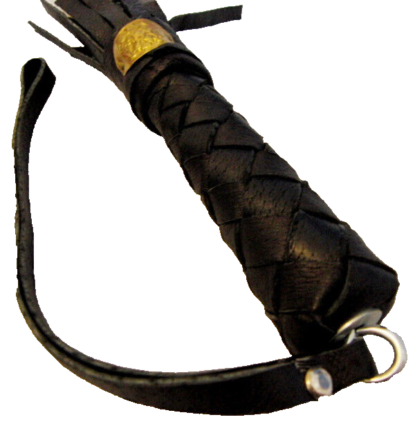 Russian Cossack Genuine Black Leather Whip Hand Made 92 cm Original New