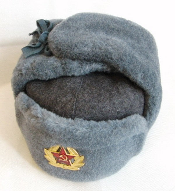 Soviet Russian Army Hat USSR Badge Soldiers North Siberian Ushanka Long Ears