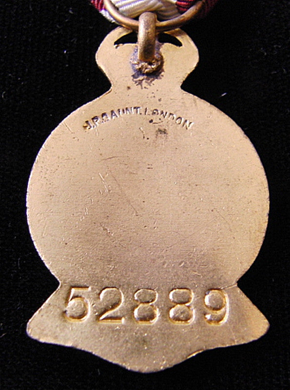 British Red Cross Society 3 Years Service KC Badge Medal #52889