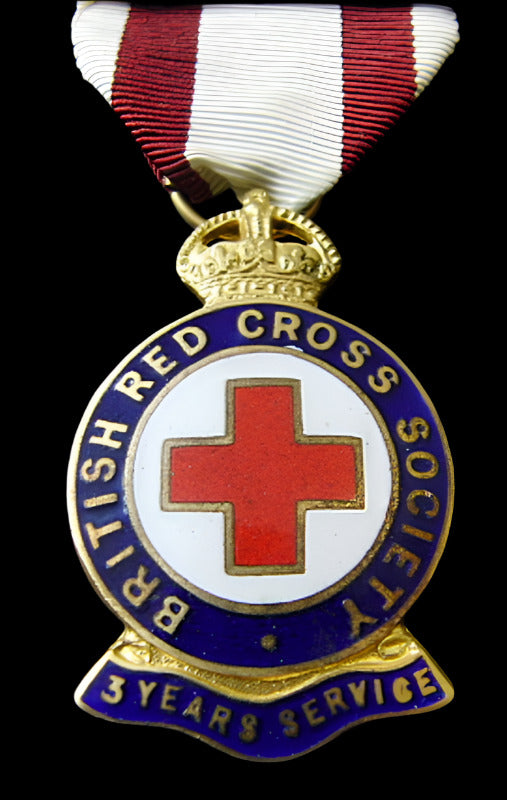 British Red Cross Society 3 Years Service KC Badge Medal #52889