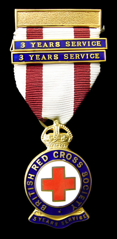 British Red Cross Society 3 Years Service KC Badge Medal #52889