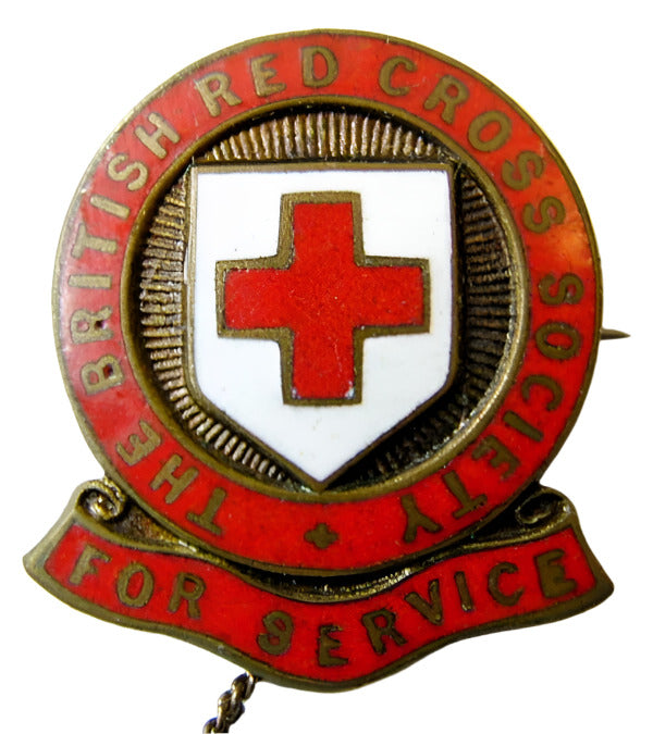 British Red Cross Society For Service Badge Chain Pin N 21908 J R Gaunt London