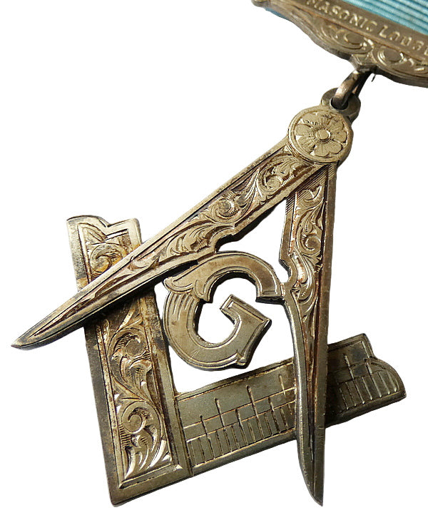 British Silver Masonic Past Master's Jewel PRESS Lodge No 432 Belfast 1944