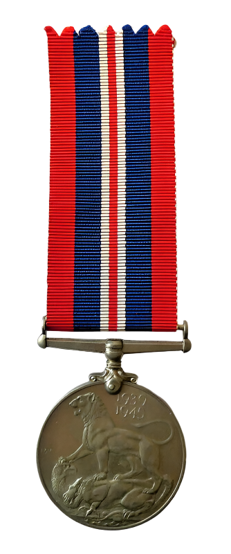 British WW2 1939-1945 WAR Medal With Ribbon Genuine Full Size #2