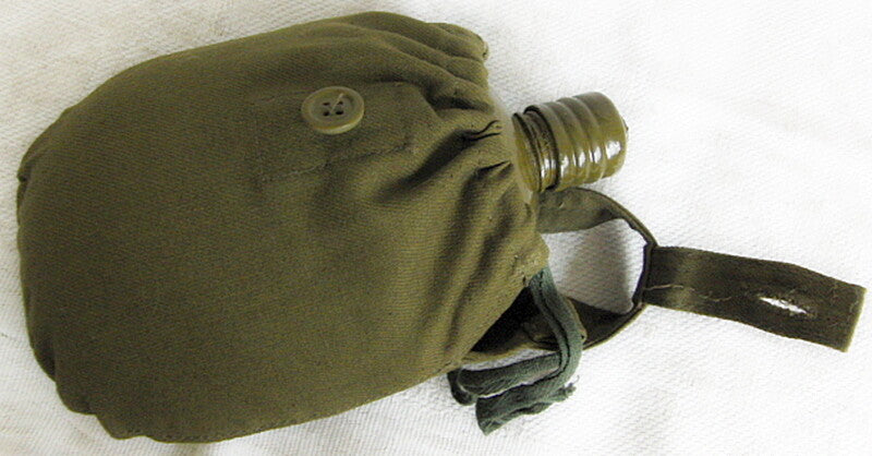 Genuine USSR Soviet Russian Army Water Flask Bottle Belt Case 1986-1988 Unused