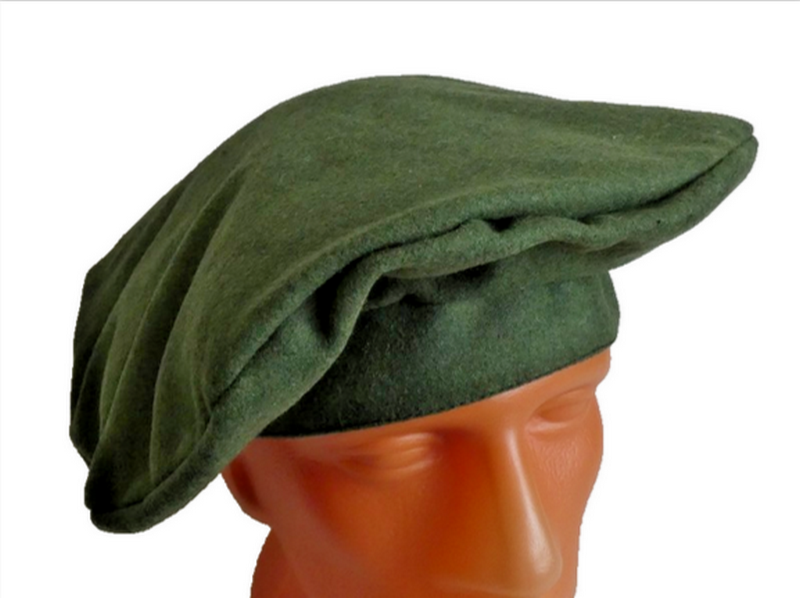 Men's Green Wool Scot Bonnet Scottish Trad. Highlander Tam Hat Kilt Beret 60 XL