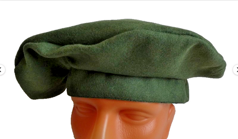 Men's Green Wool Scot Bonnet Scottish Trad. Highlander Tam Hat Kilt Beret 60 XL
