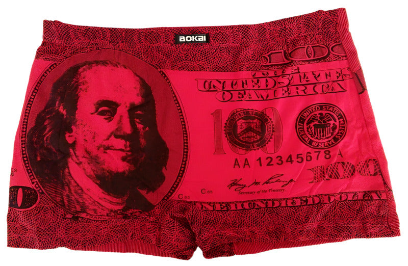 Mens Boxers Stretchy Tight Fit Hundred Dollars Franklin Fashion Underwear