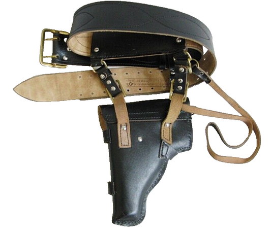 Original Soviet Russian Navy Officer Leather Belt & Holster Makarov PM 1991