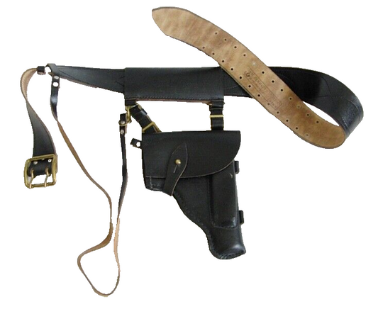 Original Soviet Russian Navy Officer Leather Belt & Holster Makarov PM 1991