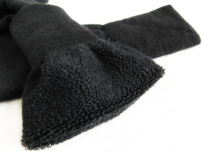 Original USSR Russian Black Woven 50% Wool + Acrylic Long Socks Uniform Surplus