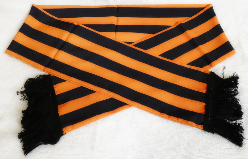 USSR Russian WWII Victory St Georges Silky Double Sided Long Scarf 155 cm New