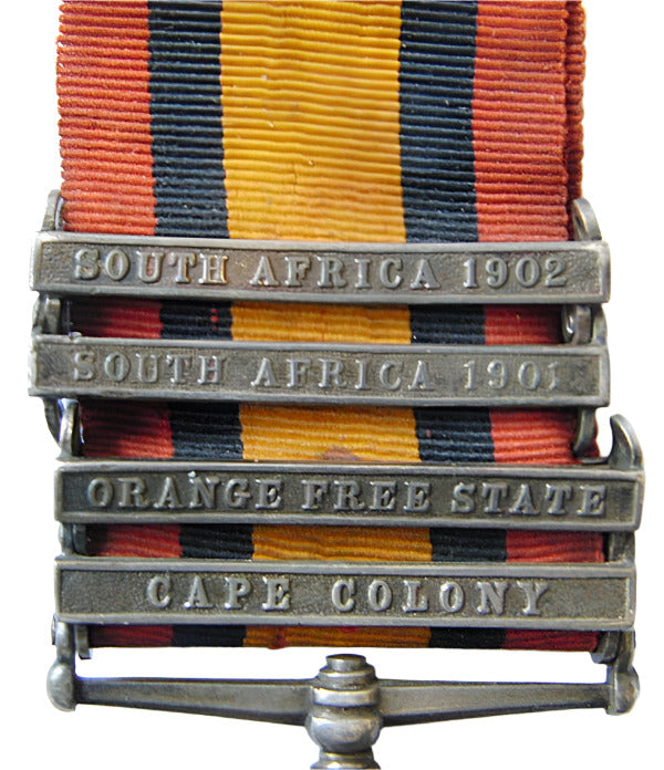Queen Victoria South Africa Boer War Medal 4 Bars Original