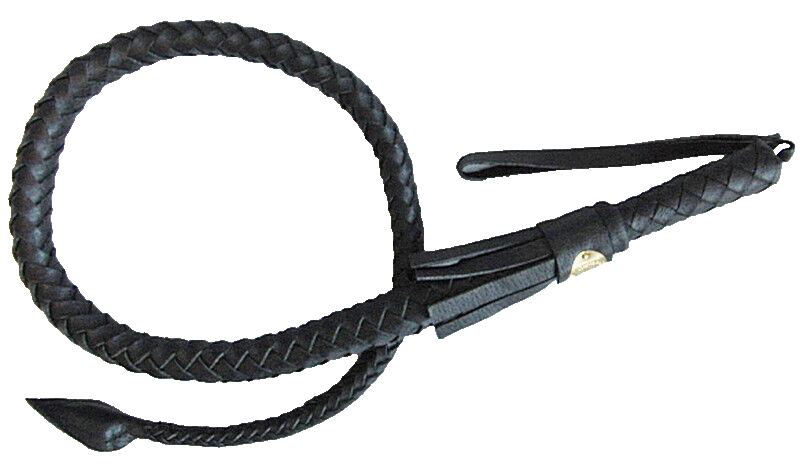Russian Cossack Genuine Black Leather Whip Hand Made 92 cm Original New