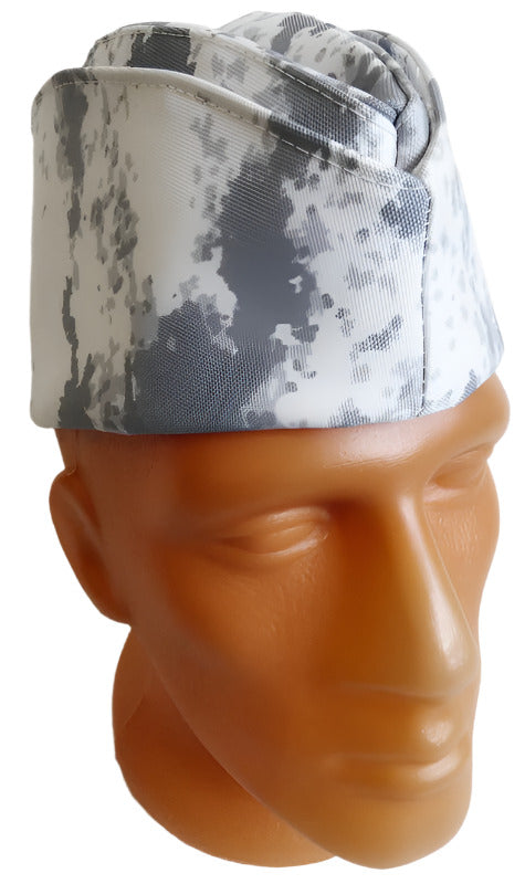 Russian Grey-White Military Arctic Camo Cap Hat Pilotka 58 cm M-L