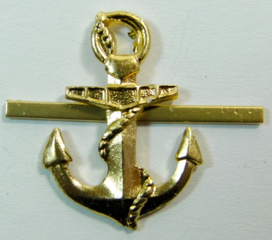 Russian Navy Uniform Badge - Naval Anchor 23mm - Gold Colour Metal - New