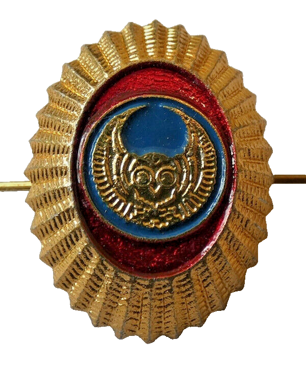 Russian Rosgvardiya Security Owl Hat Cap Pilotka Badge Pin Metal Enamel 35x28mm