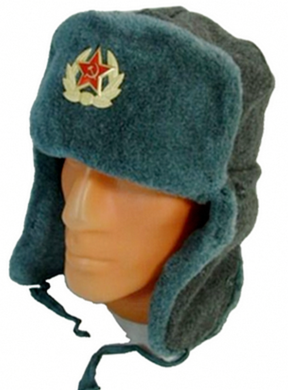 Russian Soviet Army Hat USSR Badge Real Military Fur Soldiers Ushanka Headwear