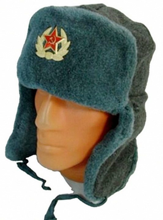 Russian Soviet Army Hat USSR Badge Real Military Fur Soldiers Ushanka Headwear