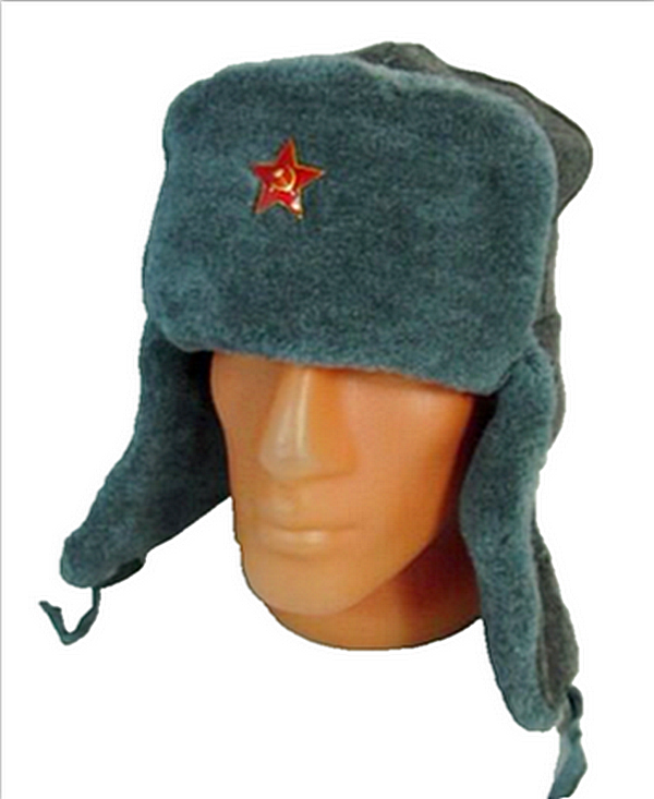 Russian Soviet Army Hat USSR Badge Real Military Fur Soldiers Ushanka Headwear