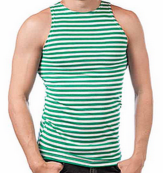 Russian Telnyashka Military Vest Sleeveless T-Shirt Woven 100% Cotton Original