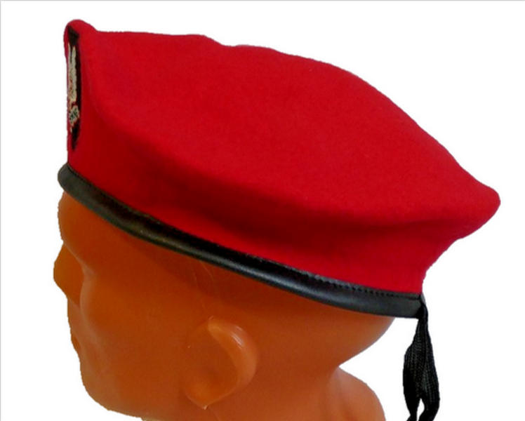 Wool Military Army Style Red Beret Cap Hat SAS Embroidered Badge New Top Quality