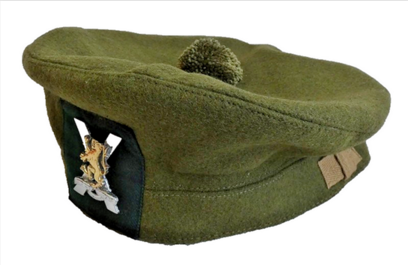 Scottish Tam O Shanter Tailored Hat Cap Bonnet Metal Badge RRS British Army 60 L-XL