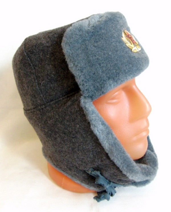 Soviet Russian Army Hat USSR Badge Soldiers North Siberian Ushanka Long Ears