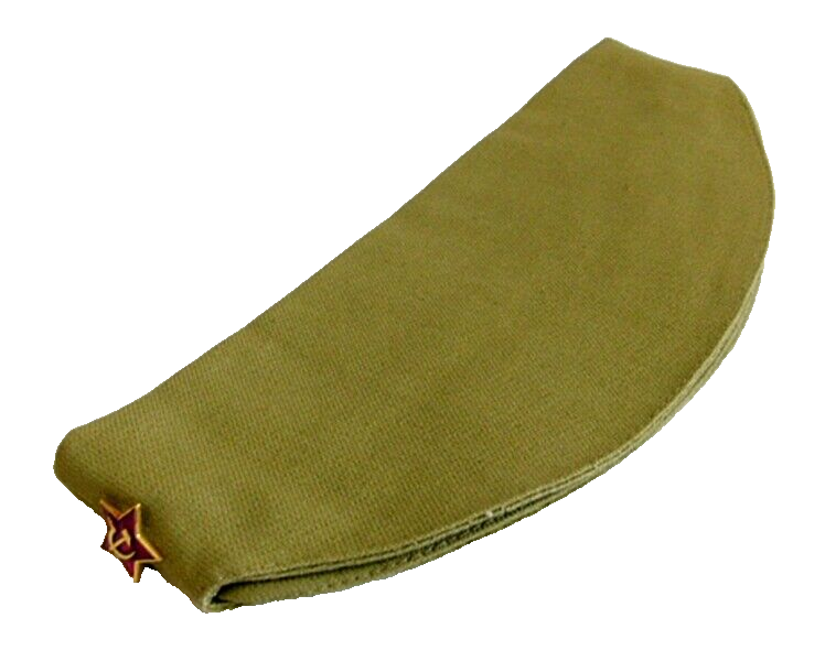 Soviet Russian Army Pilotka Cap Garrison Hat Red Star Badge Size 58 M Khaki New